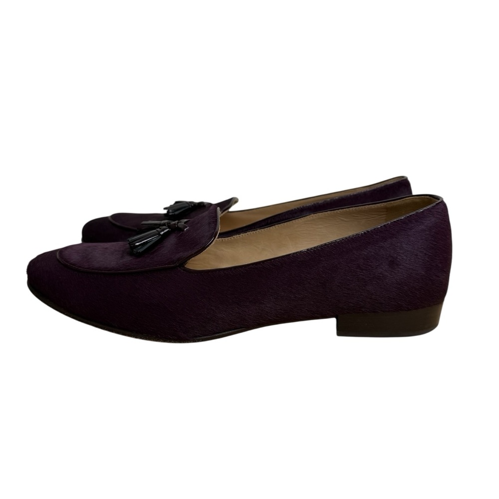 J. Crew Biella Tassel Loafers Deep Aubergine Sz 9 - Picture 5 of 11